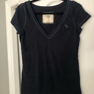 Abercrombie & Fitch Blue V-neck Tshirt